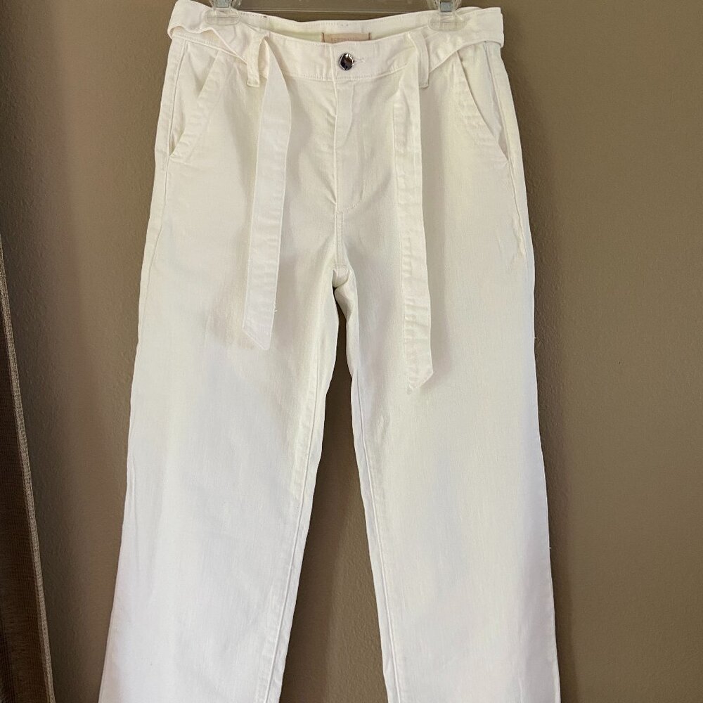 BCBGMaxAzria WHITE ANKLE PANTS SZ 29